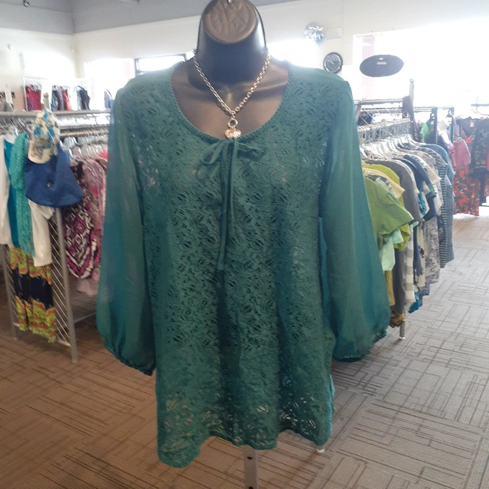 2 for $25 NWT Lucky Brand Lace Blouse CA Size M